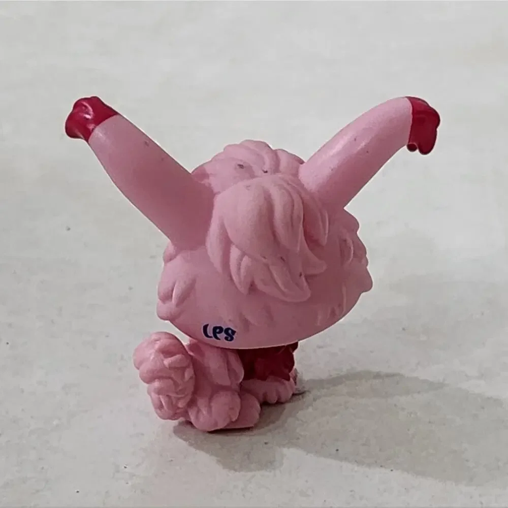 LPS Littlest Pet Shop‎ # 2132 Pink Striped Angora Bunny Rabbit W Blue Eyes